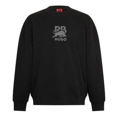 Hugo - Sweatshirt für Herren, Gerippter Kragen (Schwarz)