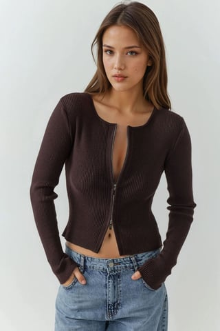 Sabrina Zip-Pullover