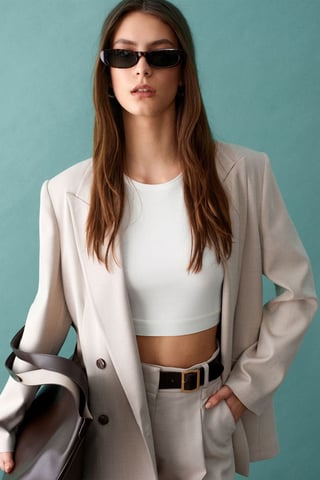 Damen Crepe Blazerjacke
