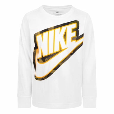 Nike - T-Shirt für Kinder, Tarnmuster, Langärmlig (Weiß)