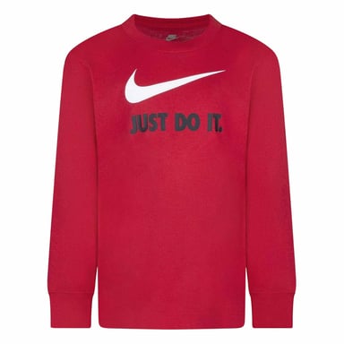 Nike - "Just Do It" T-Shirt für Kinder, Langärmlig (Universitäts-Rot)