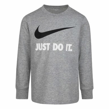 Nike - "Just Do It" T-Shirt für Kinder, Langärmlig (Dunkelgrau)