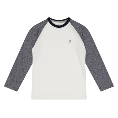 Farah - T-Shirt für Kinder, Baseball, Raglanärmel (Grau)