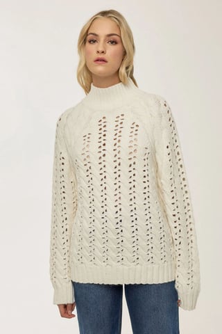 Regular Fit Lochstrickpullover