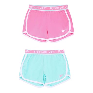 Reebok - Laufshorts für Mädchen (2er-Pack) (Aruba Blau)