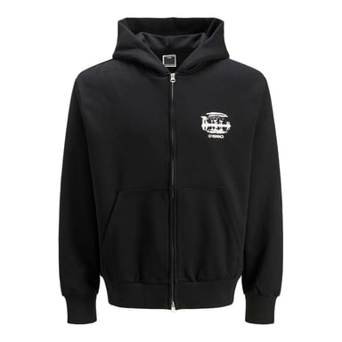 Jack And Jones - Hoodie mit durchgehendem Reißverschluss für Herren, Regulär (Schwarz)