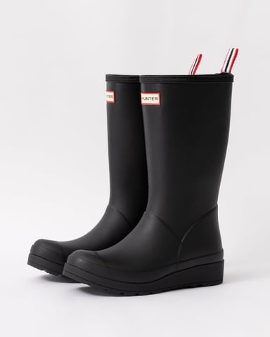 Hunter Play Tall Gummi Damen Schwarze Gummistiefel