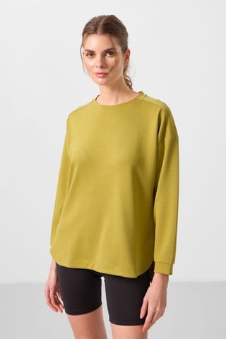 Langärmliges Jersey-Tunika-Top