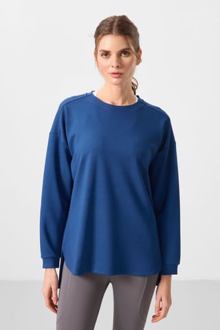 Langarm-Jersey-Tunika-Top