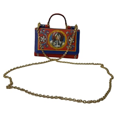Dolce & Gabbana Sicily Von Tasche mit Print aus mehrfarbigem Leder