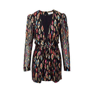 Saint Laurent – Cocktailkleid aus Jacquard mit Pfauenmuster – 20er
