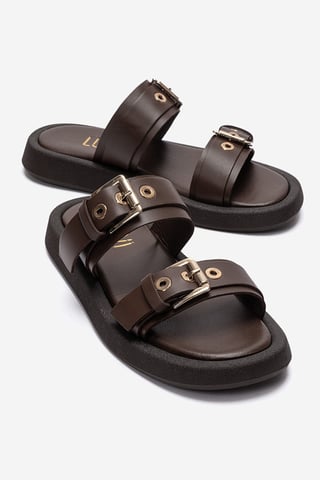Dorel Leder Schnallen Sandale (Damen)