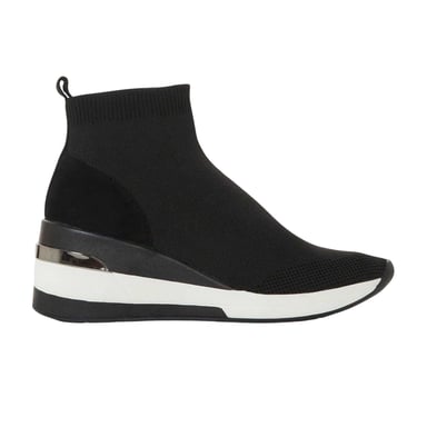 Dune London - "Engel" Sneaker für Damen, Wildleder, Keilabsatz (Schwarz)