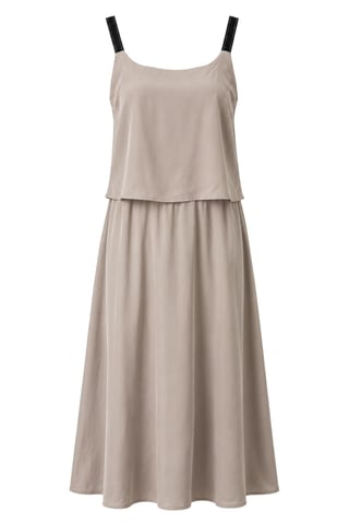 Ärmelloses A-Linien-Maxikleid mit quadratischem Ausschnitt