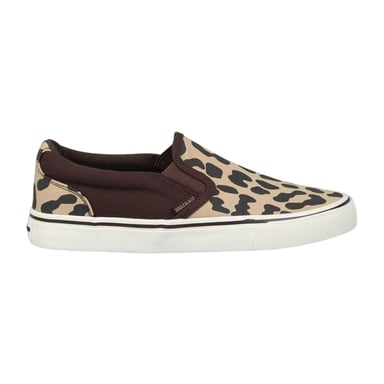 SoulCal - Leo-Muster Sneaker für Damen, Canvas, Zum Anschlüpfen (Braun)