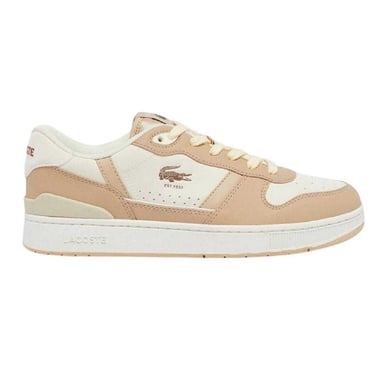 Lacoste - "T-Clip" Sneaker für Herren, Leder, Niedrig geschnitten, Flach (Hellbraun)