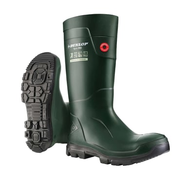 Dunlop - Herren/Damen Unisex Gummistiefel "TerraPRO", Purofort-Sohle (Grün)