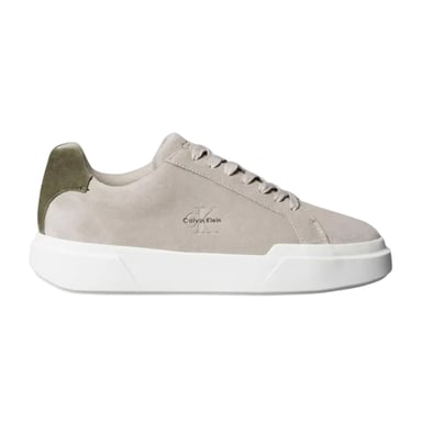 Calvin Klein - Sneaker für Herren, Wildleder, Klobig (Braungrau/Weiß/Grün)
