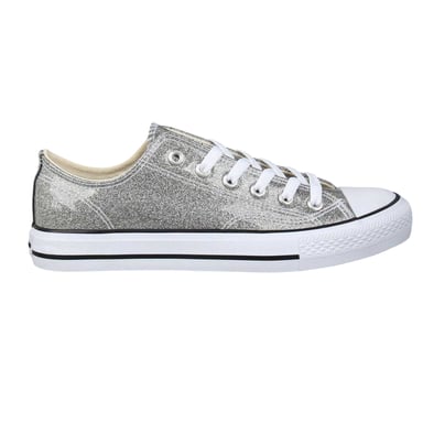 SoulCal - Sneaker für Damen, Canvas, Flach (Silber)
