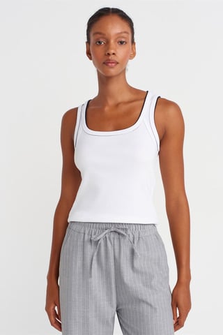 Damen Rippstrick Baumwolle Cami Bluse