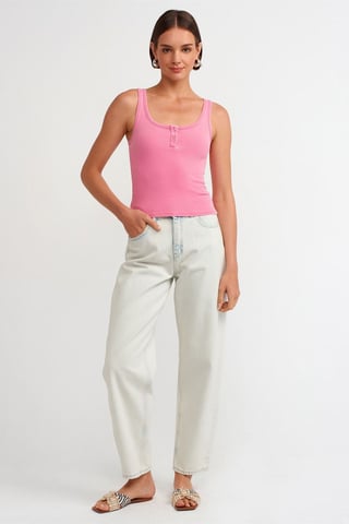 Ärmellose Slim-Fit-Jerseybluse