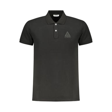 Schwarzes Poloshirt Mit Eisberg-dreieck-logo