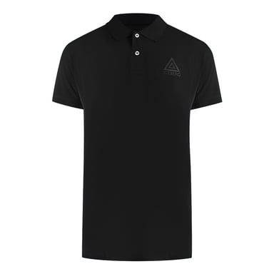 Schwarzes Poloshirt Mit Eisberg-dreieck-logo