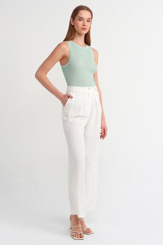 Rippstrick Ärmellose Bluse