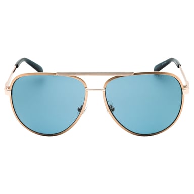 Guess Sonnenbrille Mit Blauen Gläsern Und Goldenem Rahmen