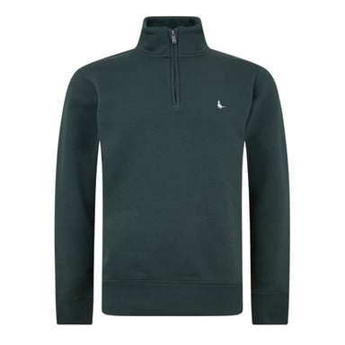 Jack Wills - "Barchester" Sweatshirt für Herren, mit kurzem Reißverschluss (Kiefer)