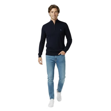 Jack Wills - Pullover für Herren, Weiter Stehkragen (Marine)