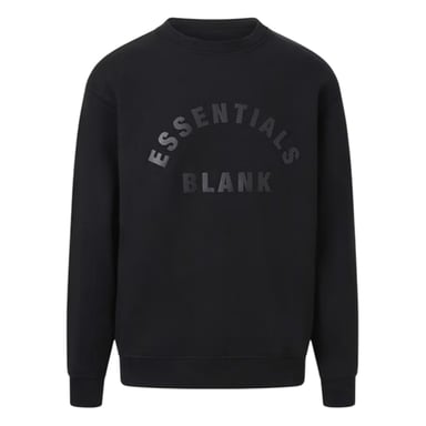 Blank Essentials - Sweatshirt für Herren/Damen Unisex (Schwarz)