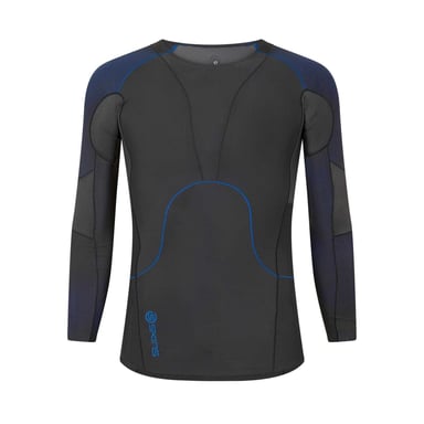 Skins - Base Layer Oberteil für Herren, Kontrast-Ärmel (Schwarz)