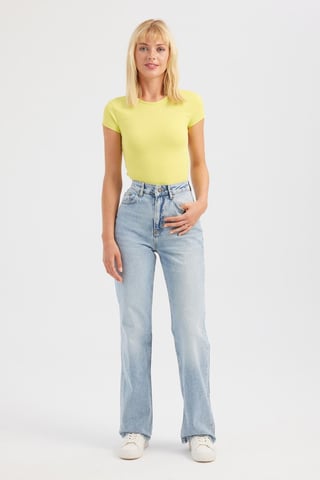 Rundhalsausschnitt Kreuzrücken Kurzarm Crop Top