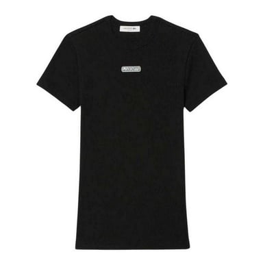 Lacoste - T-Shirt für Damen, Rundhalsausschnitt, gerippt, Schmal (Schwarz)