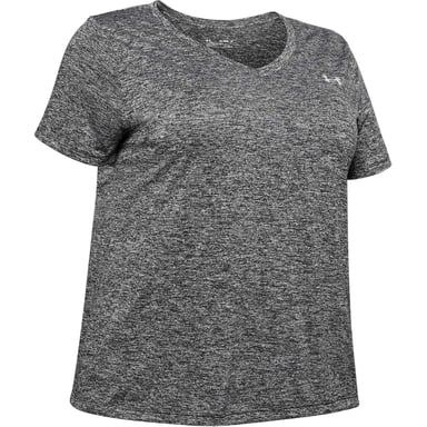 Under Armour - T-Shirt für Damen, V-Ausschnitt, lose Passform (Schwarz)