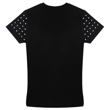 Biba - T-Shirt für Damen, Glitzer, Regulär (Schwarz)
