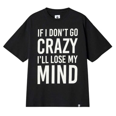 Pretty Green - "If I Don´t Go Crazy" T-Shirt für Herren, Regulär (Schwarz)