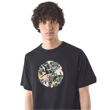 Pretty Green - "Convergence" T-Shirt für Herren, Regulär (Schwarz)