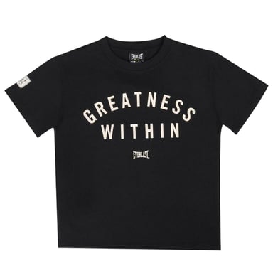 Everlast - T-Shirt für Kinder, Rundhalsausschnitt, Übergroß (Schwarz/Weiß)