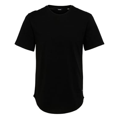 Only and Sons - T-Shirt für Herren, Rundhalsausschnitt, Übergroß (Schwarz)