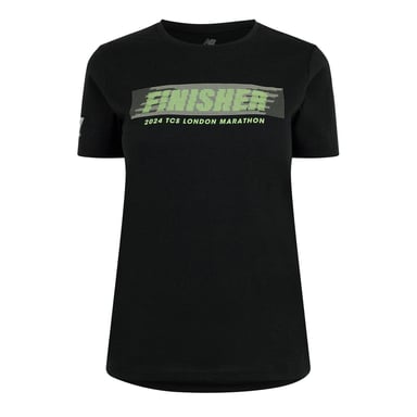 New Balance - "Finisher" T-Shirt für Damen (Schwarz/Grün)