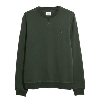 Farah - Sweatshirt für Herren, Rundhalsausschnitt, Bio-Baumwolle (Immergrün)