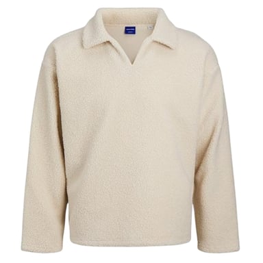 Jack And Jones - Sweatshirt für Herren, Teddy-Stoff, Langärmlig (Haferflocken)