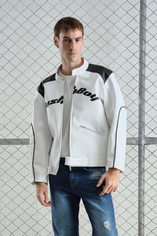Vollzipper Bikerjacke