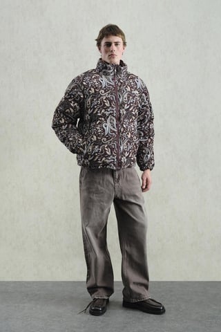 Mustered Daunenjacke mit Reißverschlusskragen