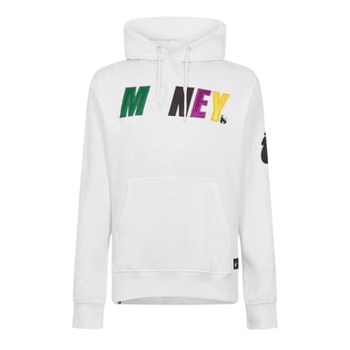 Money - Kapuzenpullover für Herren, Satin, Langärmlig (Weiß)