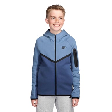Nike - Hoodie mit durchgehendem Reißverschluss für Kinder, Fleece (Blau)
