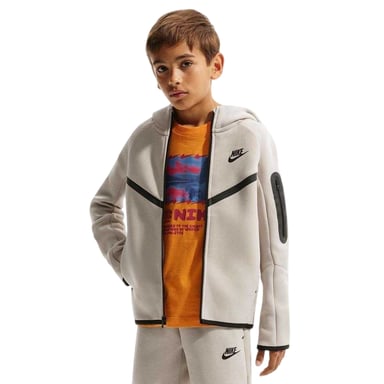 Nike - Hoodie mit durchgehendem Reißverschluss für Kinder, Fleece (Cremefarbe)