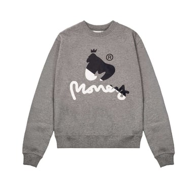 Money - Sweatshirt für Kinder, Rundhalsausschnitt, Chenille (Grau)
